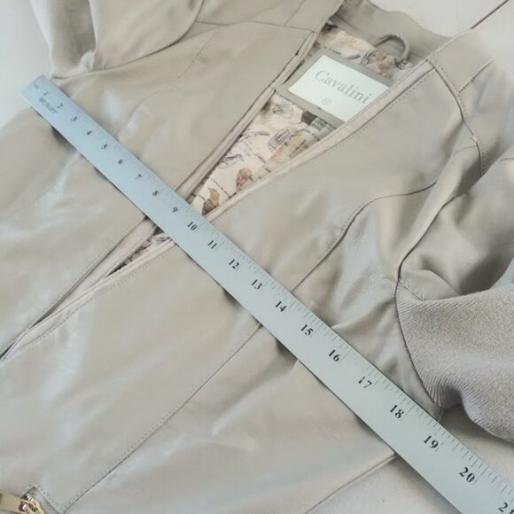 Cavalini women's size M beige faux leather jacket - Picture 7 of 15